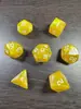 Conjunto de Dados Poliédricos D&D com Padrão de Mármore, Cores Misturadas, Transparente, D4D6D8D10D12D20 Lados, Tabuleiro Coc, Conjunto de Sete Peças