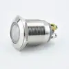 Interruptor Pulsador de Botón Metálico Ligero con Anillo de Cabeza Plana de Bloqueo Automático de 22mm, Pie de Tornillo, Interruptor de Marcha Momentánea, Resistente al Agua IP65