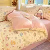 Funda de edredón de forro polar color coral leche, pieza única de invierno, 150x200x230 cm, funda de edredón individual de felpa y franela, a