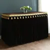 Toalha de Mesa de Casamento, Saia de Mesa para Buffet de Aniversário, Toalha de Mesa com Franjas de Veludo para Oferenda a Buda, Toalha de Mesa para Templo de Buda, Capa de Mesa