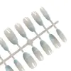 Linhas Simples, Olho de Gato Azul Nebuloso, Textura de Alta Qualidade, Estilo Menina Elegante, Estilo Senhora Madura, Nail Art 30-t Unhas Usáveis