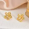 Pendientes Irregulares Geométricos de Nuevo Producto Transfronterizos, Acero Inoxidable de Acero de Titanio Chapado en Oro de 18 Quilates, Pendientes Vintage, Joyería Exquisita de Alta Gama