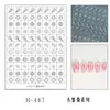 Adesivos de Unha Artística Transparentes Vazados Florais de Primavera Design Pintado à Mão Flor de Cinco Pétalas Trevo de Quatro Folhas Rosa Modelo de Adesivo de Unha