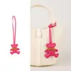 Novo Lenço de Seda de Moda de Luxo Borla de Couro Pingente de Coração Ornamento Tecido para Bolsa Chaveiro de Carro