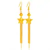 Brincos de borla de imitação de ouro 18K de imitação de luxo leve Internet Celebrity Live Stall Explosions First Jewelry Cross-border Vietnam Sand Gold Earrings