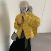 Chamarra acolchada de plumón de pato blanco 90% muy esponjosa con diseño acanalado para mujer, nueva moda invierno 2026, ligera, corte holgado, con cuello alto