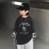 Camiseta de Manga Larga para Niño Estilo Primavera y Otoño para Niños Mayores, Top Elegante de Street Dance de Dos Piezas Falsas, Conjunto Holgado de Otoño Camiseta Moderna para Niños