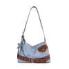 Bolso nuevo de comercio exterior para mujer, bolso tote de gran capacidad con textura escarchada de otoño, bolso de hombro y bandolera retro de moda para el trabajo para mujer
