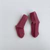 Calcetines de media pantorrilla para Primavera y Otoño Calcetines para Niños Color Sólido Color Morandi Rayados Calcetines para Bebé Lisos Coreanos Calcetines para Niños y Niñas