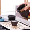 Caneca de Argila Roxa para Infusão Rápida, Conjunto Portátil de Chá Kung Fu, Adequado para Viagens ao Ar Livre, Escritório e Uso Doméstico, Disponível em Vários Estilos