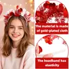 Decorações Europeias e Americanas para o Dia dos Namorados Faixa de Cabelo Presilha de Cabelo Fantasias de Festa Qixi Adereços para Fotos Formato de Coração Coração de Pêssego Faixa de Cabelo com Tira de Pelo