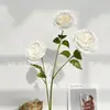 3 cabezas sueño rosa Austin decoración hogar hotel arreglo floral flor de simulación ramo de rosas flores artificiales falsas venta al por mayor