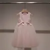 Vestido Rosa de Aniversário para Meninas AliExpress Comércio Exterior Fofo Doce Infantil Vestido com Laço Vestido de Princesa para Bebê