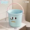 Juego de lavabo y cubo para dormitorio con asa, cubo de lavado y almacenamiento para dormitorio estudiantil, cubo de plástico portátil para el hogar para bañarse