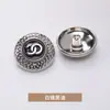 Botones Metálicos de Doble Anillo para Goteo de Aceite Cosidos a Mano para Abrigos de Lana, Chaquetas, Trajes, Botones para Ropa Formal, Botones Dorados