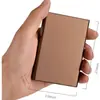 Fábrica de origen en stock Estuche para tarjetas de acero inoxidable Portatarjetas de crédito Portatarjetas antirrobo Cartera organizadora Portatarjetas