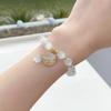 Pulsera Gato de la Suerte de Cristal Ojo de Gato de Círculo Único ~ Joyería de Diseño Nicho Chapada en Oro Real Pulsera Ins de Lujo Ligero