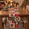 Nova série exclusiva de caminho de mesa de Natal transfronteiriço 2027 com estampas de alta definição apresentando azevinho e sinos para decorações de mesa festivas