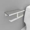 Processamento e personalização de espaço de alumínio bidirecional suporte para papel toalha para celular suporte para papel higiênico suporte para armazenamento de banheiro suporte para rolo de papel higiênico