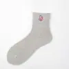 Calcetines blancos holgados de otoño e invierno, algodón, estilo universitario, transpirables, absorbentes de sudor, calcetines de media pantorrilla JK para mujer, bordado de corazón, calcetines posparto, venta al por mayor