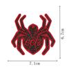 Bordado de Aranha Vermelha em Tecido Patch Bordado Alfanumérico Decorativo Patch Bordado em Computador Acessórios para Roupas