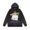 JMKECHO Marca de Moda de Rua Retro Americana Oversize High Street Loose Suéter Masculino Velho Comemora Kobe
