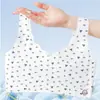 Ropa interior deportiva developmental con estampado nuevo para estudiantes mujeres, copas fijas sin costuras, sin aro de metal, chaleco transpirable, sujetador para niña