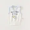 Colete para Bebê Feito de Algodão Puro, Classe A, para Primavera e Outono, Colete de Cintura Alta com Costelas para Proteger a Barriga, Roupa Base Unissex para Bebê