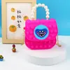 Bolso Bandolera Vanguardia para Hombro Niños Bandolera Bolso de Mano Perla Burbuja Bolso Bandolera de Silicona para Hombro Bolso Gelatina