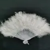 Abanicos de Plumas con Letras de Perla para el Partido Nupcial Fiesta de Despedida de Soltera Boda 21 Piezas Abanicos de Plumas