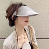 Diadema de Organza de Moda Sombrero de Sol para Mujer, Protección UV, Sombrero de Sombra Versátil, Sombrero de Protección Solar con Ala Ancha