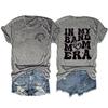 En mi era de madre de banda nota de amor cuello redondo moda manga corta estampado doble cara casual camiseta top mujeres