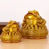 Adorno de Sapo Dorado de Cobre, Sapo Dorado de Tres Patas de Latón, Decoración para Sala de Estar, Gabinete de Vinos de Oficina, Regalo de Inauguración de Tienda "Unicornio"