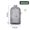 Botella de Gel Hidroalcohólico de Vidrio Creativa Colorida Botella de Jabón de Presión Patrón Ondulado Botella de Champú Acondicionador Botella de Loción