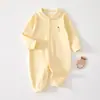 Ropa de una pieza de manga larga para bebé recién nacido para primavera y otoño, mameluco de algodón puro para niños y niñas, ropa ajustada nueva de otoño e invierno