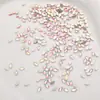 Diamante con forma de color AB transfronterizo, destello de caballo, ojo de caballo, gota de agua, diamante de fondo plano, broca para uñas, broca mezclada, joyería para uñas al por mayor