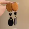 Una Cortina de Alegría ~ Pendientes de Lana Rojos Estilo Étnico Retro para Mujer, Pendientes de Diseño Exagerado de Nicho, Pendientes Únicos