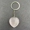 Cristal Ágata Pingente Coração 30mm Chaveiro em Formato de Coração Vários Pingentes de Coração de Pedra Ágata Pingente de Cristal Natural