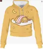 Sudadera con capucha de cintura alta con diseño de ombligo de roble de Chen Zelang Hui