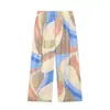 AliExpress Venta Caliente Transfronteriza Primavera 2026 Nuevo Conjunto de Camisa Estampada con Retazos + Pantalones Casuales Estampados para Mujer