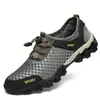 Novos Sapatos de Vadeio Atacado para Homens, Sapatos Esportivos de Verão para Exterior, Sapatos de Malha Respiráveis Masculinos, Sapatos Casuais Vazados para Homens