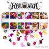 Halloween unhas lantejoulas patch maquiagem maquiagem para os olhos glitter pó abóbora Spider Witch crânio slim filler