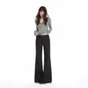 Pantalones Casuales de Microcampana No Ajustados Color Naranja#Caqui para Niños y Mujeres, Sueltos, Adelgazantes, Ocultan Imperfecciones, Moda Simple, Versátiles, de Largo Completo