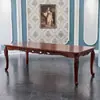 Mesa y Sillas de Madera Maciza Estilo Europeo para 8 Personas Mesa de Conferencias Rectangular Extensible 2m Mesa de Juego de Mesa Werewolf
