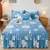 Saia de Cama Dupla Renda Transfronteiriça Conjunto de Três Peças Cobertura de Cama Espessa Antiderrapante Saia de Cama Cobertura de Cama de Peça Única Saia de Cama Atacado