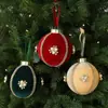 Nuevo producto transfronterizo: Adornos de bola de Navidad de terciopelo con cadena de pedrería, decoraciones para árbol de Navidad, adornos de bola de Navidad de plástico