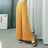 Pantalones Anchos Plisados Lingying K016 [En Stock] Miyake Verano 2026 Pantalones de Mujer Caídos Sueltos Modernos Pantalones de Mujer de Gama Alta