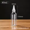 Em Estoque 5-500ml Garrafas Plásticas Transparentes Garrafas Pet Flexíveis com Bico Pontiagudo para Dispensar Tinta, Garrafas Pequenas para Tinta e Corante, Portátil