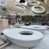 Banqueta de Piscina para Árvore de Rua Comercial Moderna Esboço Entrada de Parque Paisagismo GRC Cadeira de Arte Piscina de Flores de Concreto com Formato Especial
