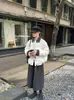 Chamarra de Plumas con Solapa de Lana de Color Contrastante para Mujer, Corta de Invierno, Nuevo Estilo Coreano, Pequeña Informal Holgada, Chaqueta de Pan